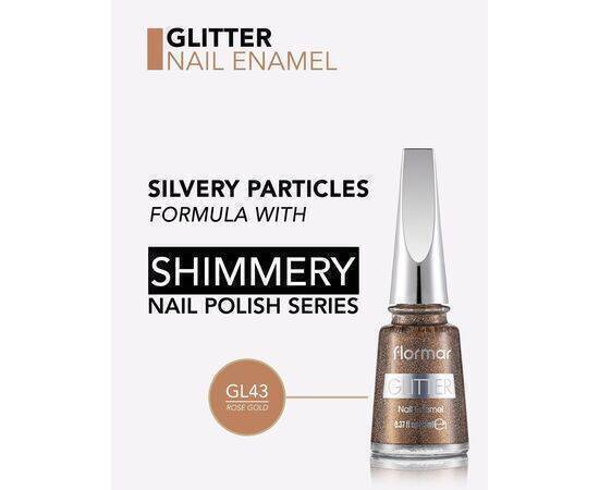 Flormar - Glitter Nail Enamel Gl43 Rose Gold