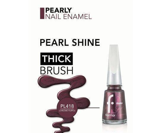 Flormar -  Pearly Nail Enamel Pl418 Chrome Purple 