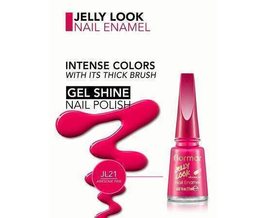 Flormar -  Jelly Look Nail Enamel Jl21 Awesome Pink