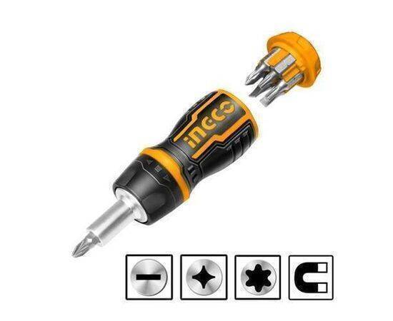 iNGCO -  8 IN 1  Stubby ratchet screwdriver set