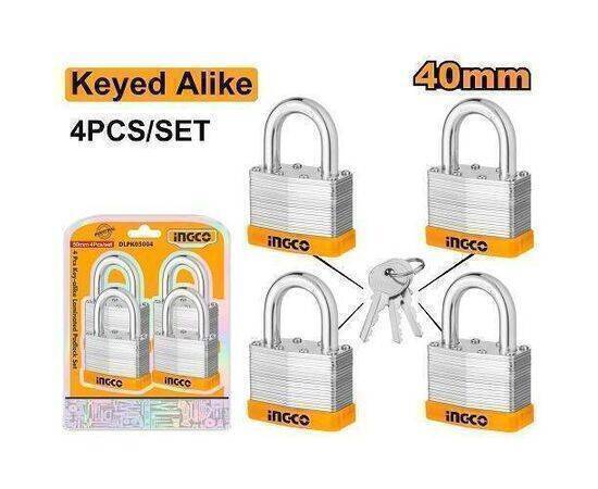 iNGCO -  4Pcs keyalike laminated padlock set