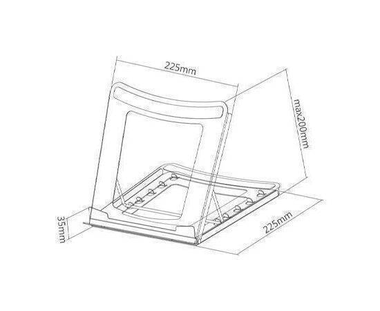 Laptop Riser with 5 heights.