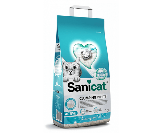 SANICAT - Cat Clumbing White Act 10L