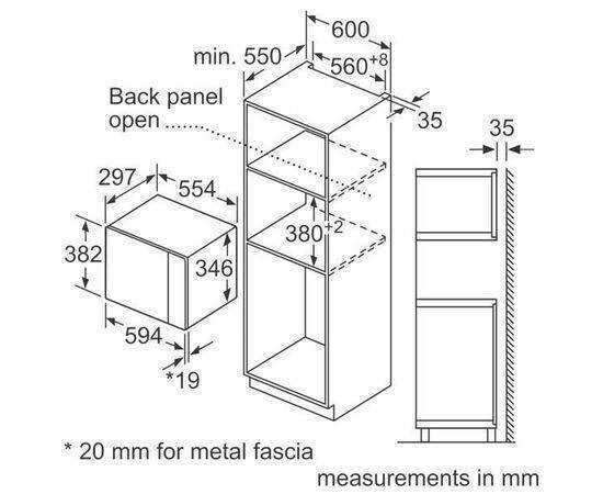 BOSCH - Microwave  Series 6, Built-In Microwave