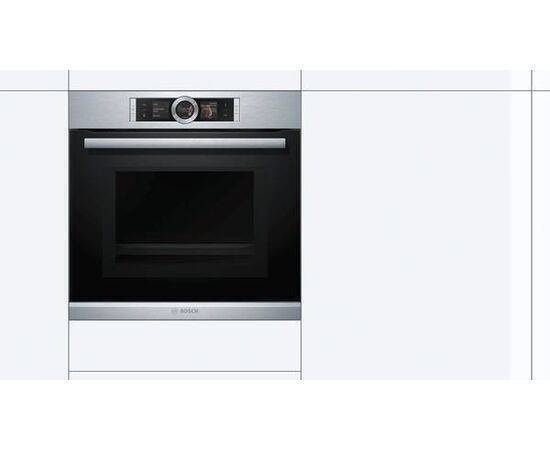 BOSCH - Oven Gas Series 8, Built-in oven withmicrowave function, 60 x 60 cm,Stainless steel