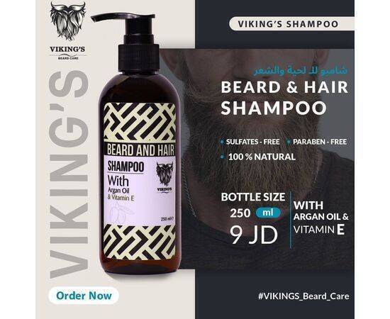 VIKING'S - Shampoo for Men's Beard & Hair