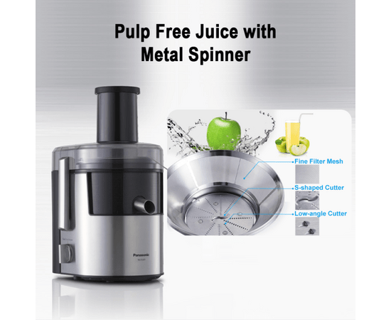 Panasonic - Juicer Whole Apple  800W, Stainless, Malaysia