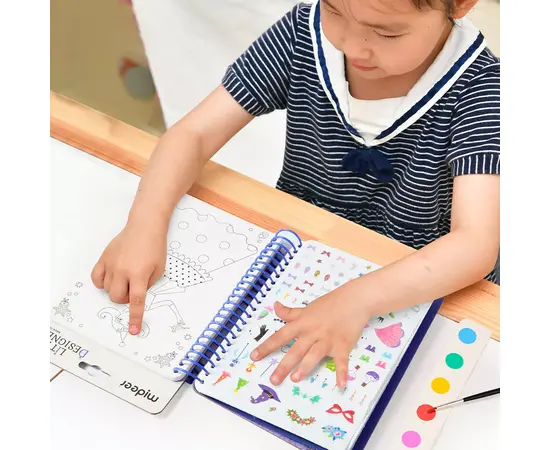 MIDEER - Coloring Sticker Book Little Designer Magic Club