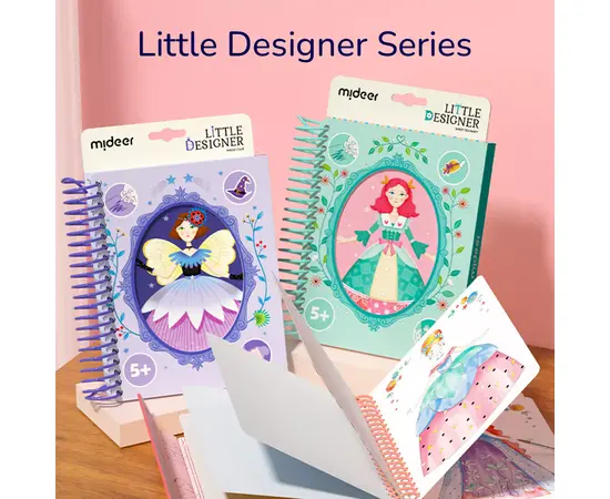 MIDEER - Coloring Sticker Book Little Designer Magic Club