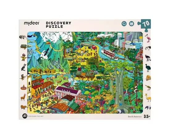 MIDEER - Puzzle Discovery Big World Small World South America 70P