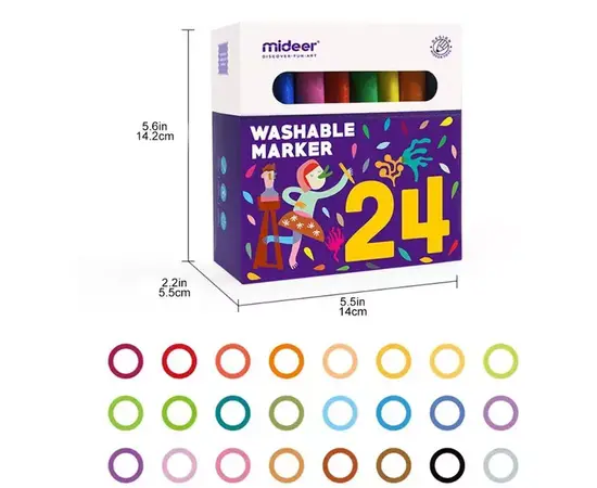 MIDEER - Washable Marker -24