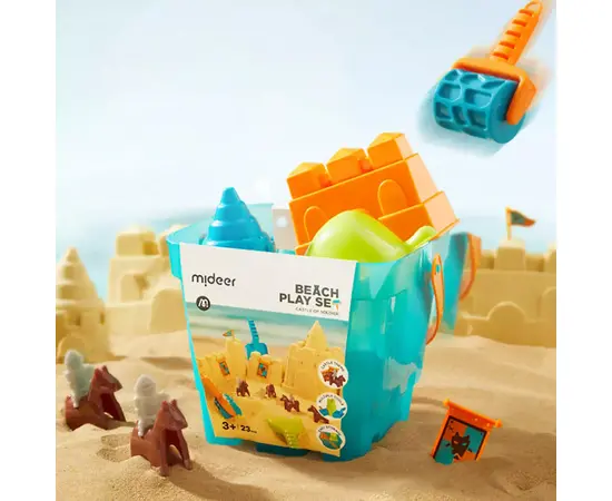 MIDEER - Beach Toys Play Set Versatile Beach Castle of Soldier