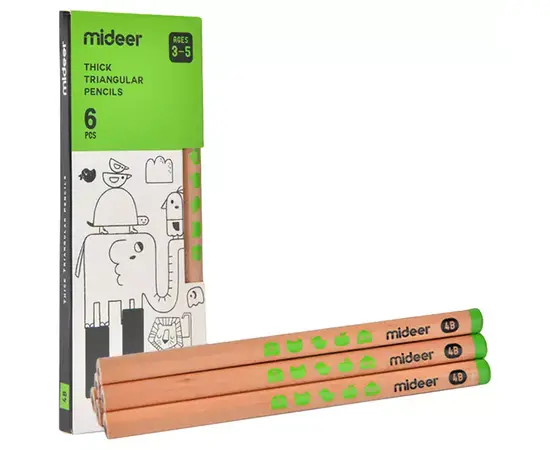 MIDEER - Pencils Thick Triangular 4B