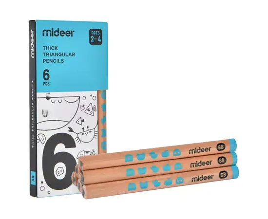 MIDEER - Pencils Thick Triangular 6B