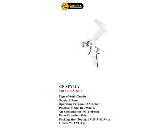 COOFIX - Air Spray Gun 0.6L