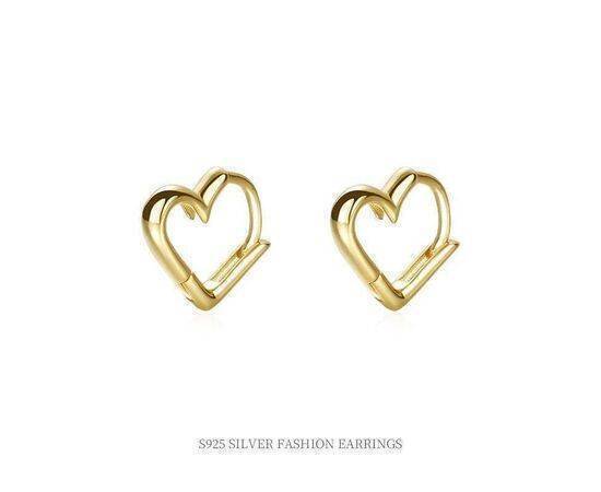 Heart Earrings Streling Gold