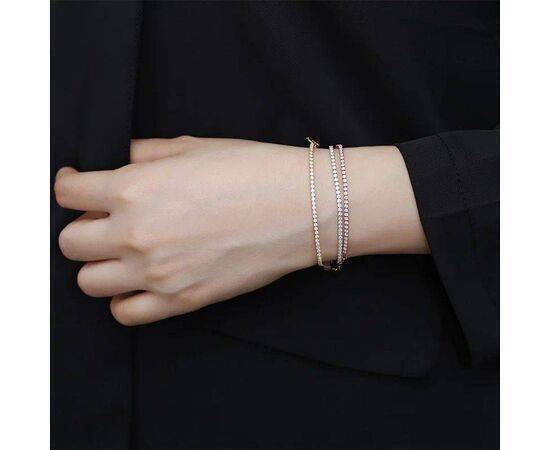 Bracelet Special Design Zircon 925 Sterling Silver - silver color-one bracelet