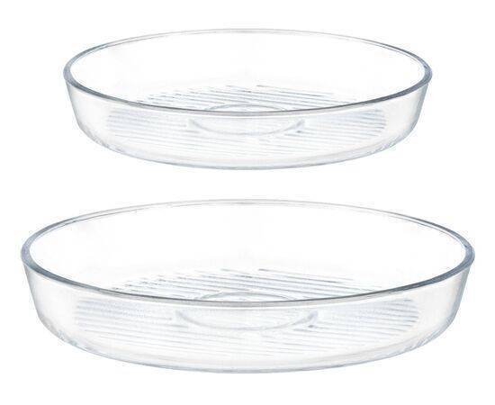 MADAME COCO -  Tray Set With Grill Novara 2-Piece Round Glass Baking