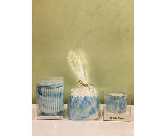 Candle Blue Marble set