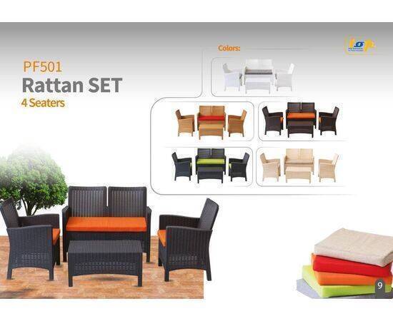 TOP - Seaters Set 4 Rattan