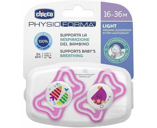 Chicco - Soother Physio Light Girl 16-36M Sil 2 P