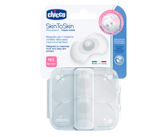 Chicco - Nipple Shields Silicone - New S-M