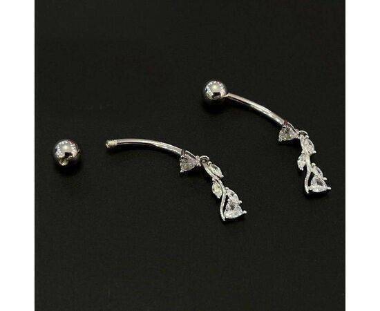 Belly Button Dangle Silver 