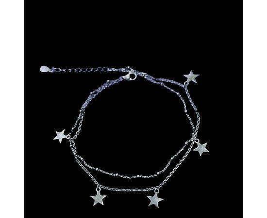 Anklet Stars Charm Silver