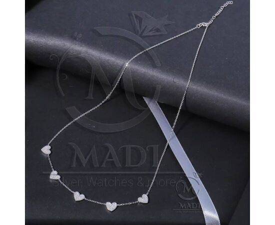 Necklaces Silver 925 Hearts Choker 