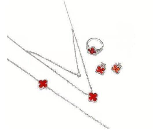 Luxurious Sterling Silver 925 Van Cleef Design Set