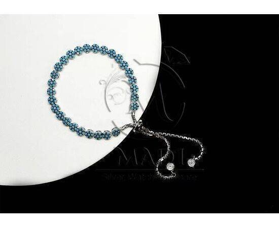 Bracelet Luxurious Silver Studded with Turquoise Stones 925