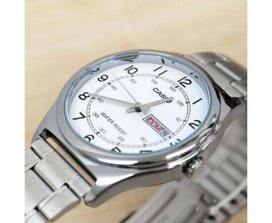 CASIO - Watch for Men Stainless Steel Easy Reader White Dial Day Date Analog Dress