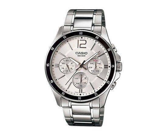 CASIO - Watch for Men Elegant Multifunction Silver St.Steel Silver Dial