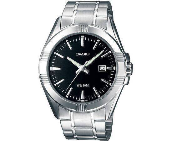 CASIO - Watch for Men Elegant Silver St.Steel,Mtp-1308D-1A, Black Dial