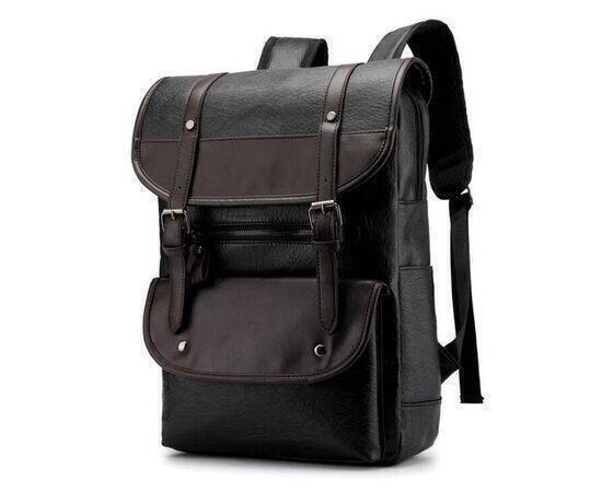 Yasoomade - Backpack Rainproof Leather Black SB146BK