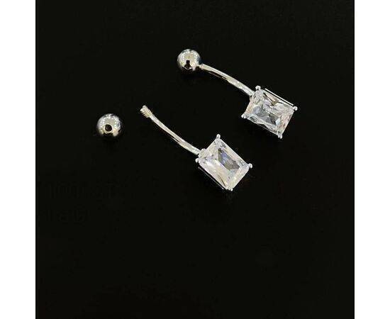 Belly Bar Crystal Rectangle