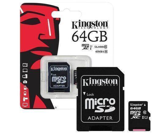 Kingston - Memory Card + Adapter64Gb Subs2 Micro Sd