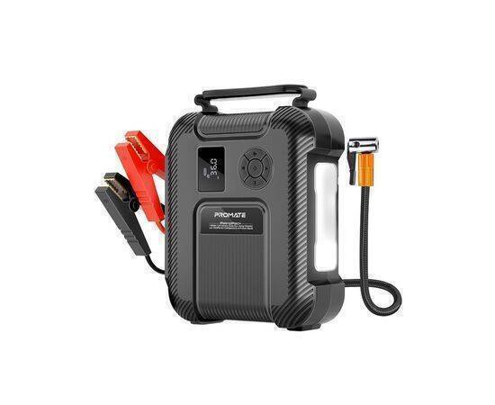 Promate PatrolPack Jump Starter, Power Bank with 16000mAh Capacity, 150PSI Air Pump