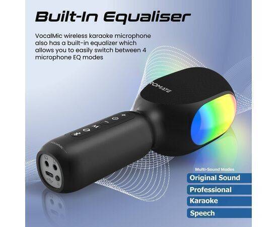 PROMATE - Microphone and Speaker Vocal Mic 5-in-1 Wireless Karaoke