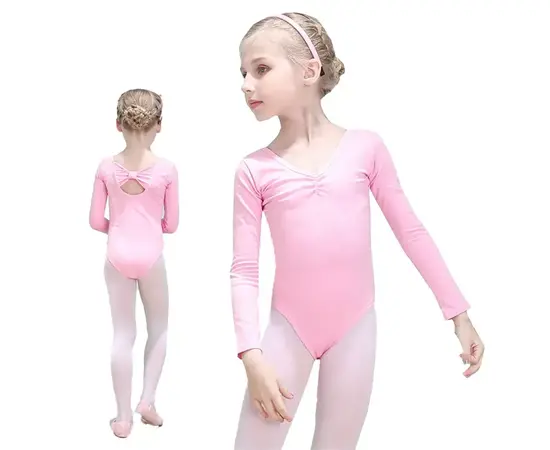 Leotard Long Sleeve with Back Bow